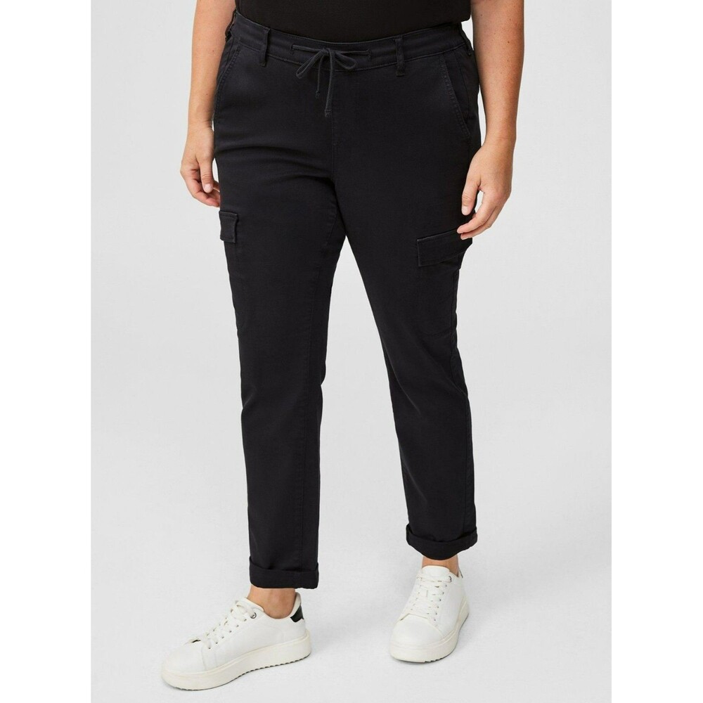 Torrid Weekend Black Straight Leg Cargo Pants Pull On Stretch Lightweight 0 L 12